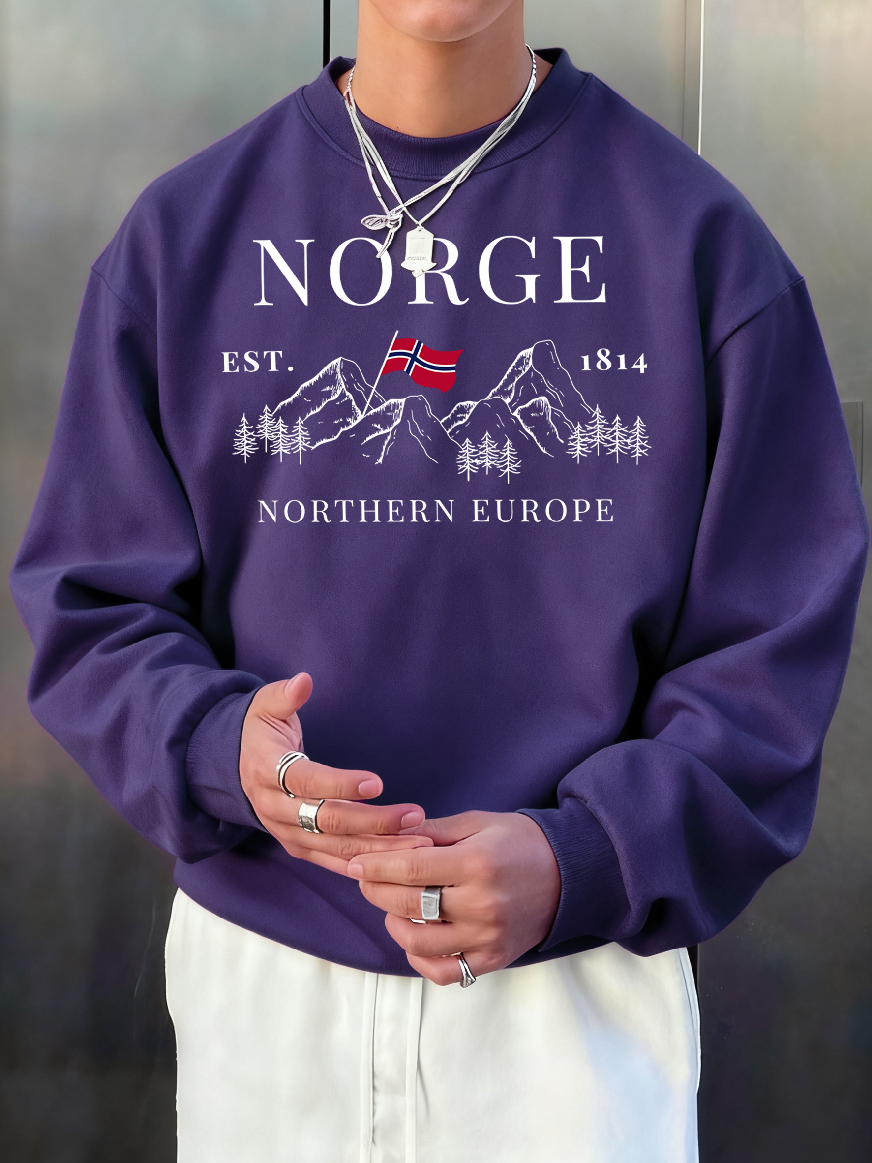 Winter Clothing English - Norge Northern Europe Pattern Men Sweatshirt