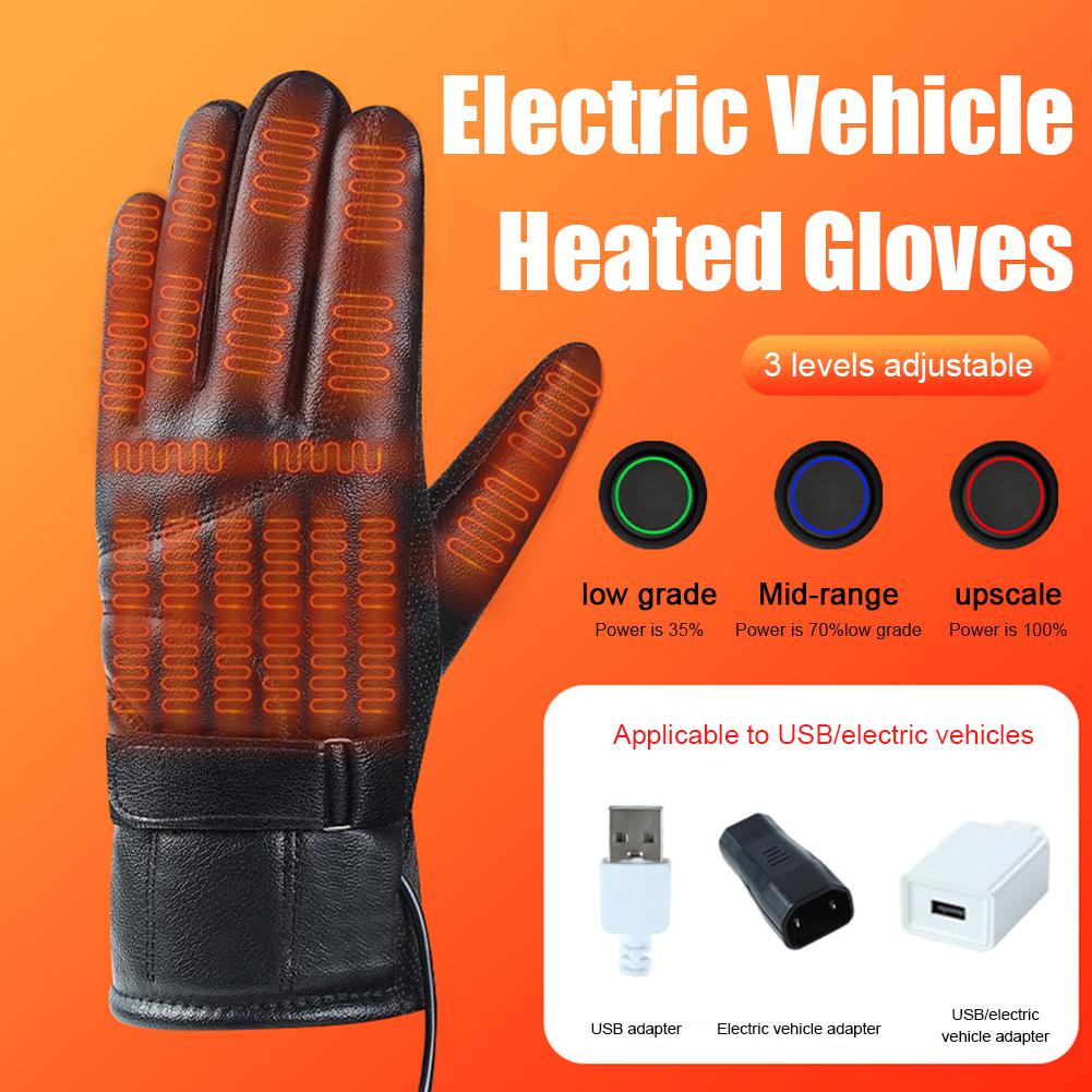 Heated Gloves Electric - 1 Pair USB Heating Gloves Rechargeable
