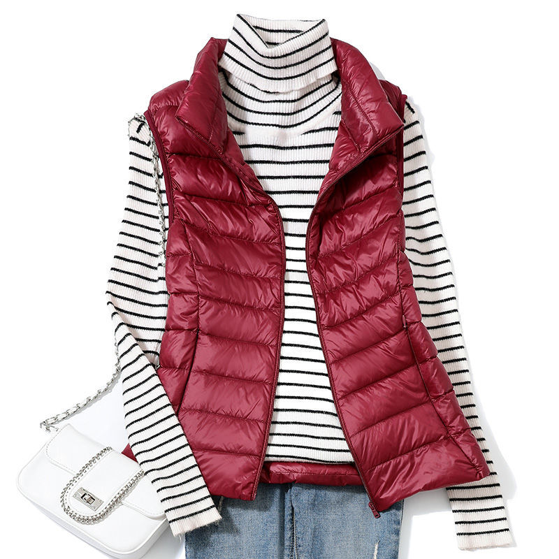 Puffer Jacket Women Down - 0-10℃ Women Winter Vest Autumn Ultralight