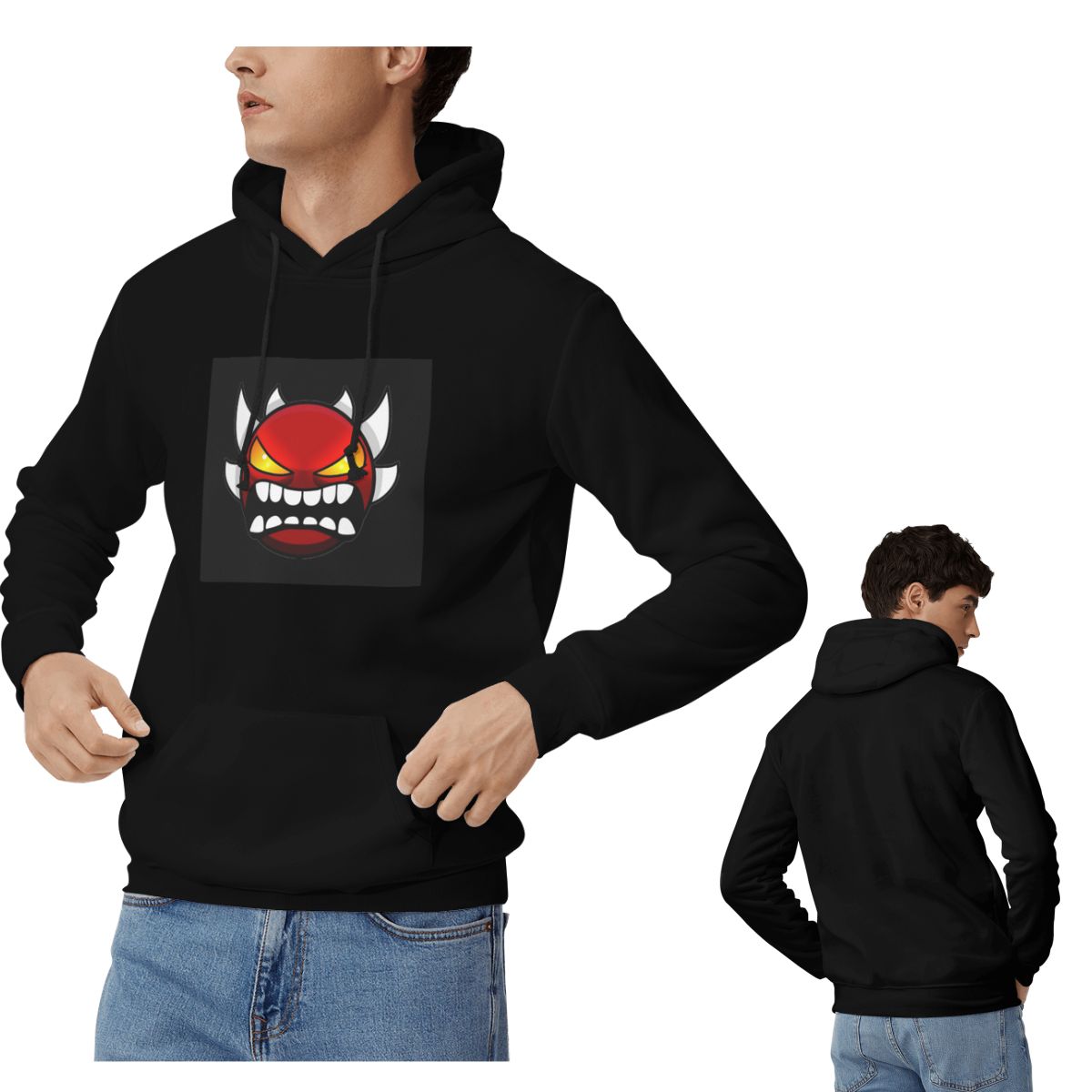 Winter Clothing Video - Video Game Geometry Dash Hoodies Men's