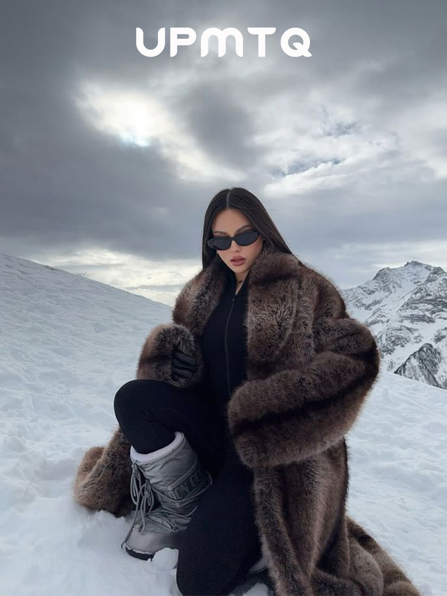 Winter Clothing Pinterest - Brown Stripes Gradient Premium Faux Fur