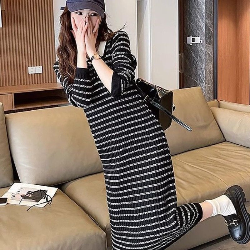 Stripe Apricot Woman Knitted D – Winter Clothing On Sale Women'S Bewertung und Preis