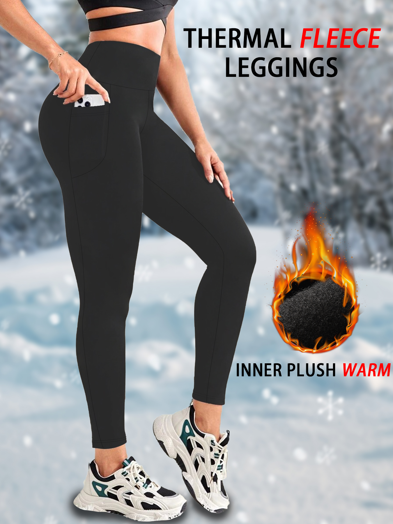 Womens Thermal Fleece Lined Hi – Winter Yoga Clothing Bewertung und Preis