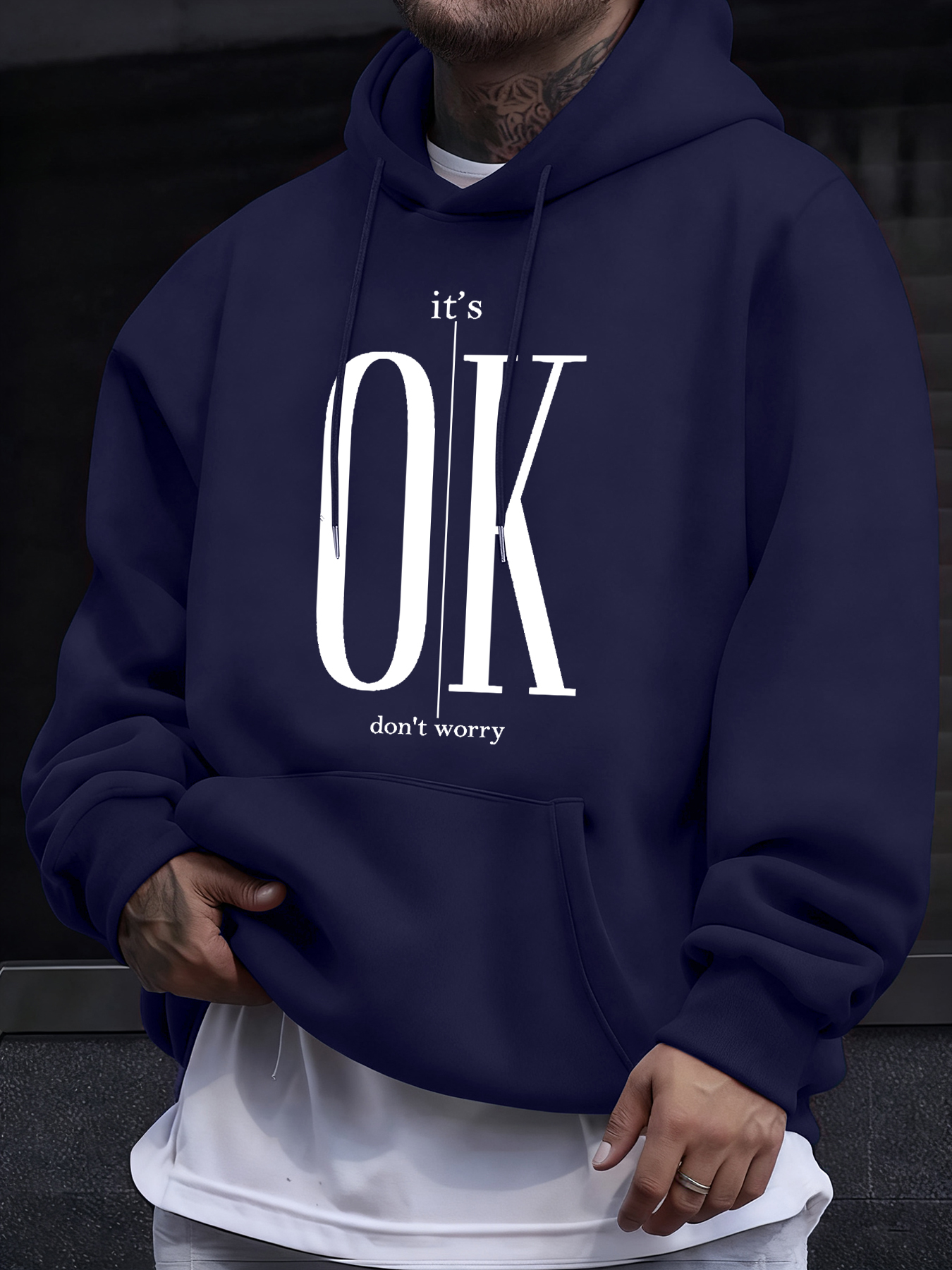It'S Ok Don'T Worry Text Print – Winter Clothing English Bewertung und Preis