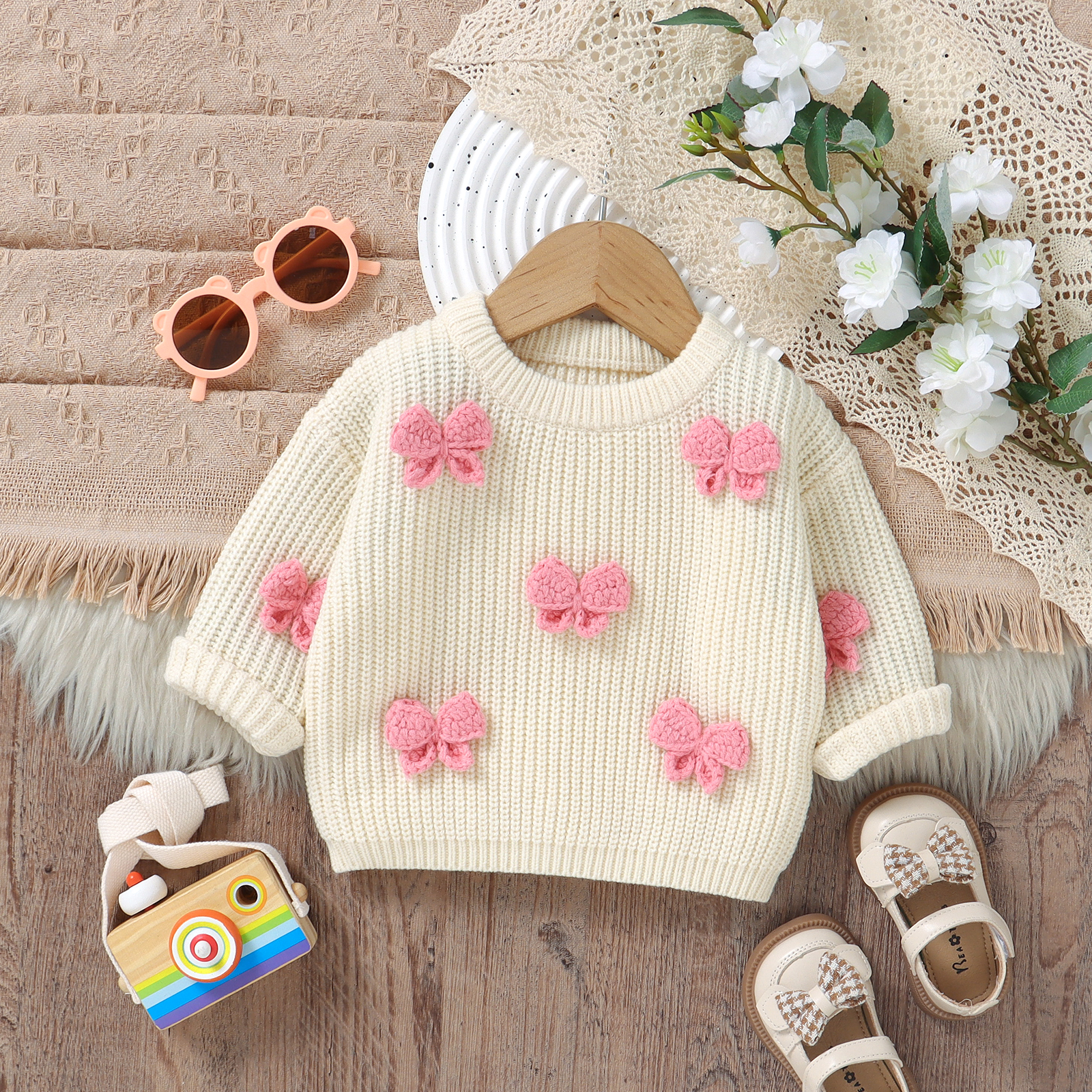 Fashion Bowknot Knitted Baby G – Winter Clothing Newborn Bewertung und Preis