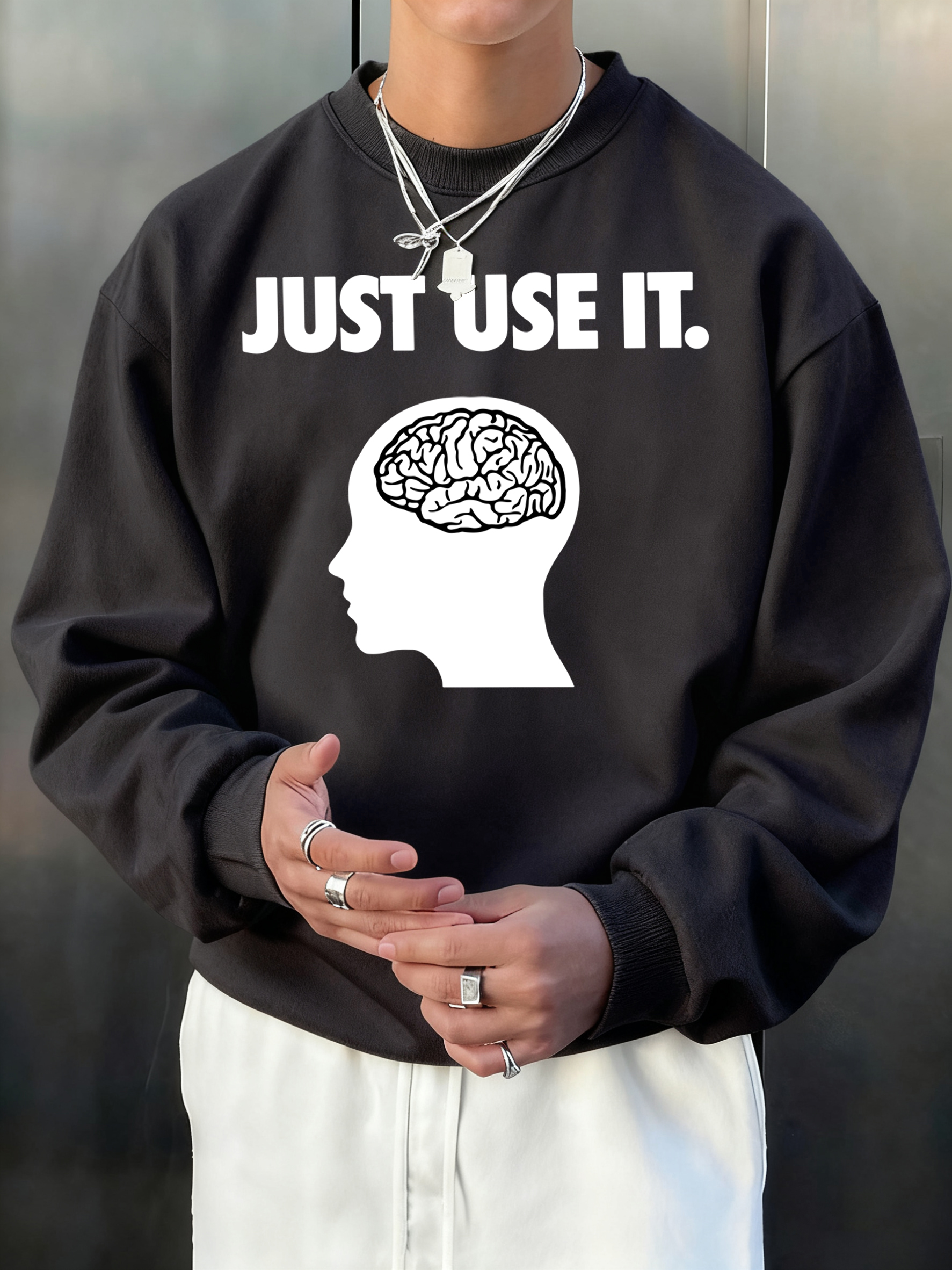 Brain Just Use It   Print Male – Winter Clothing English Bewertung und Preis