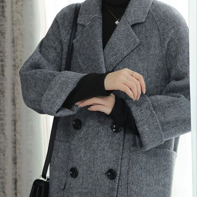 Plain Double Breasted Women's  – Winter Clothing On Sale Women'S Bewertung und Preis