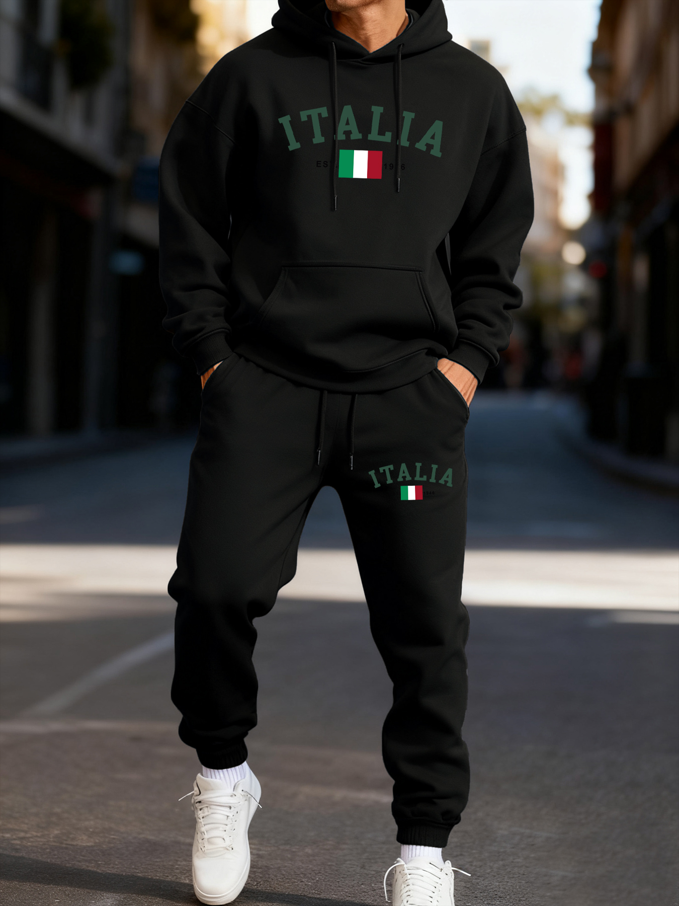 Italia Italian Flag Print Man  – Winter Clothing English Bewertung und Preis