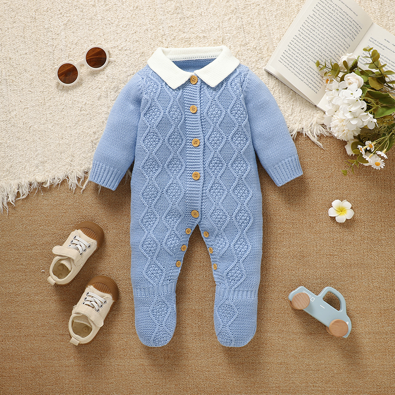 Blue Baby Rompers Knit Fashion – Winter Clothing Newborn Bewertung und Preis