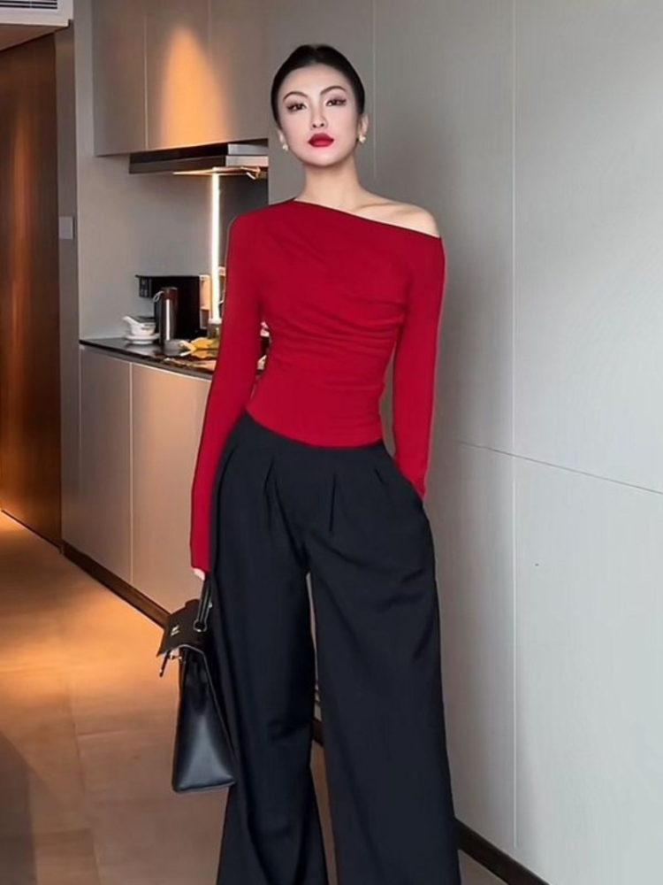 Slim Plain 2025 Off Shoulder C – Winter Clothing On Sale Women'S Bewertung und Preis