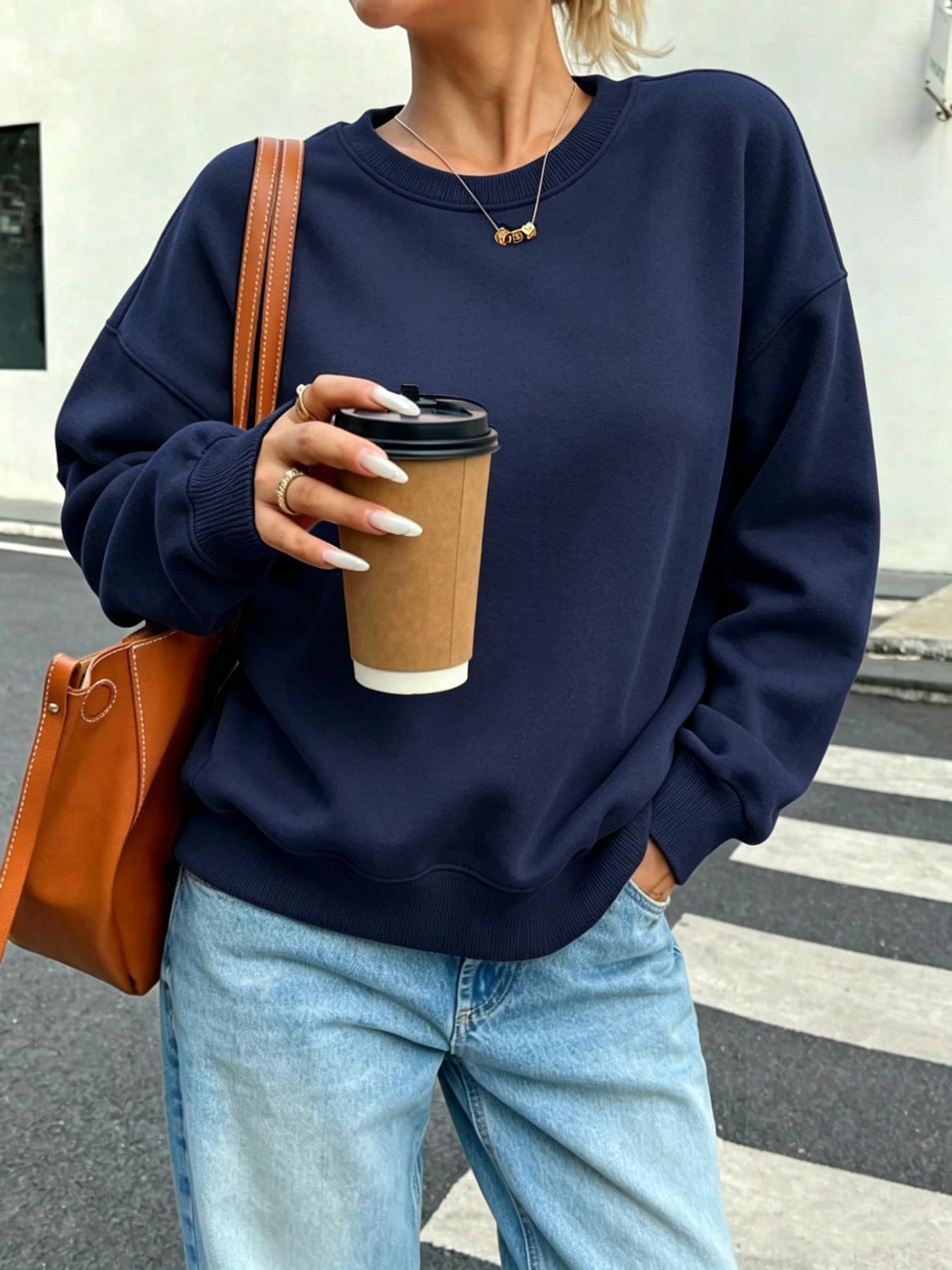 Solid Women's Casual Sweatshir – Winter Clothing On Sale Women'S Bewertung und Preis