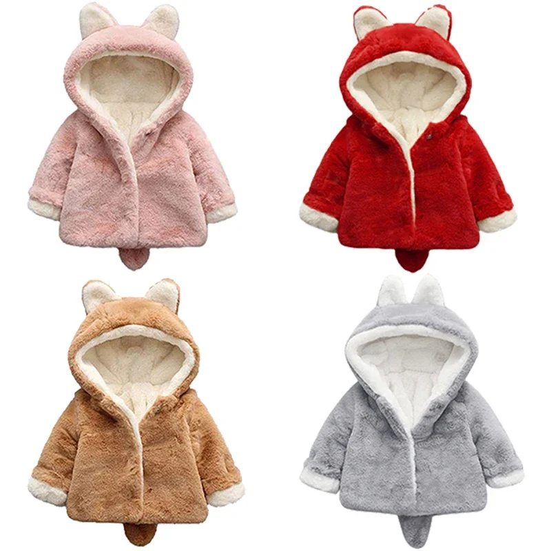Cute Cat Ears Plush Baby Jacke – Winter Clothing Baby Bewertung und Preis