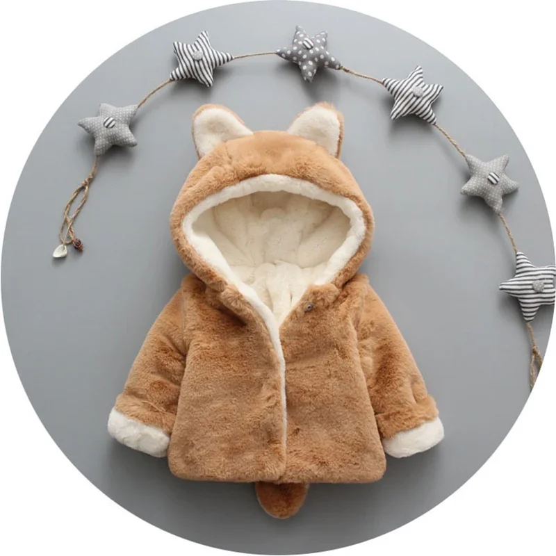 Cute Cat Ears Plush Baby Jacke – Winter Clothing Baby Bewertung und Preis