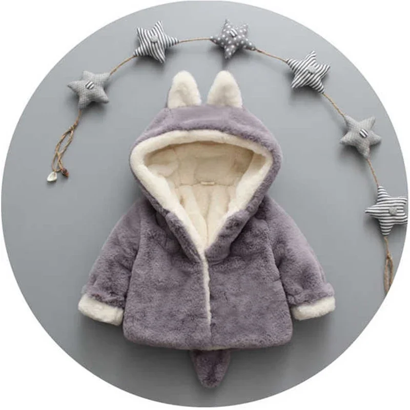 Cute Cat Ears Plush Baby Jacke – Winter Clothing Baby Bewertung und Preis