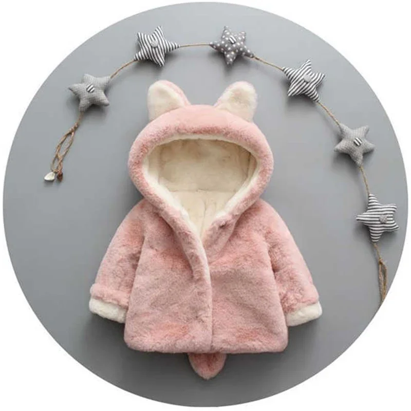 Cute Cat Ears Plush Baby Jacke – Winter Clothing Baby Bewertung und Preis