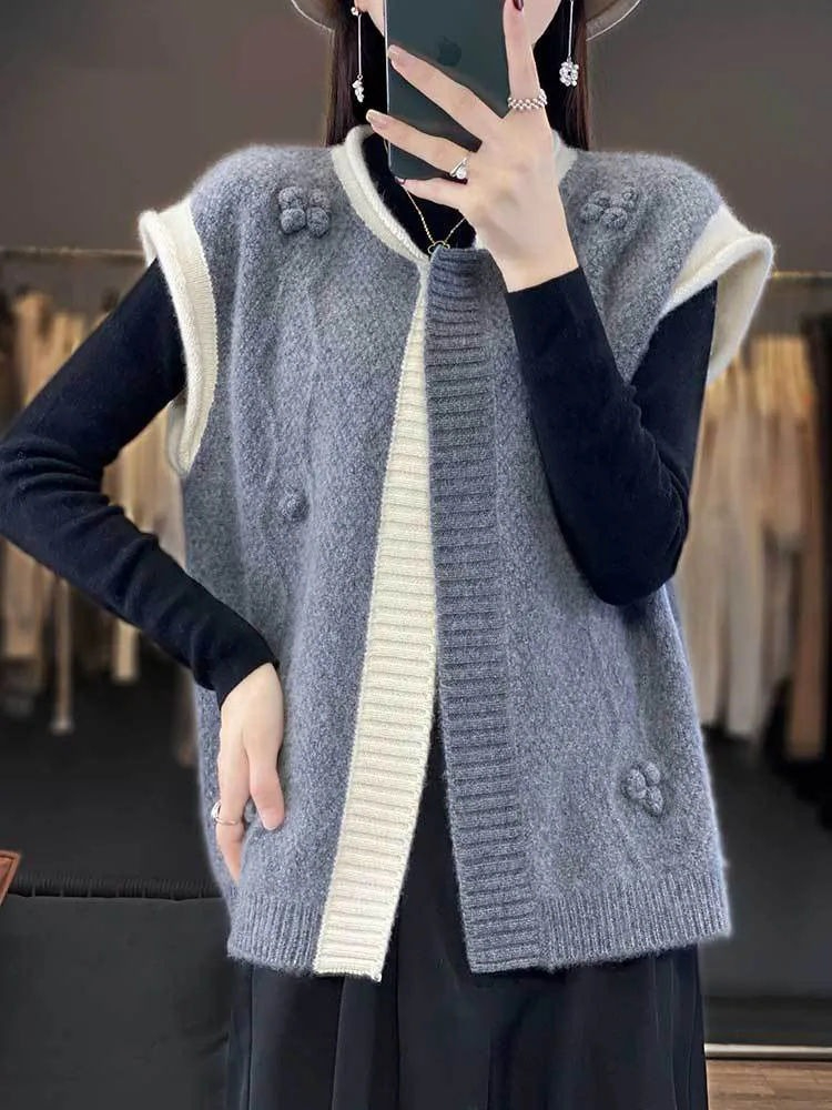 Cardigan Women's Knitted Vest  – Winter Clothing On Sale Women'S Bewertung und Preis