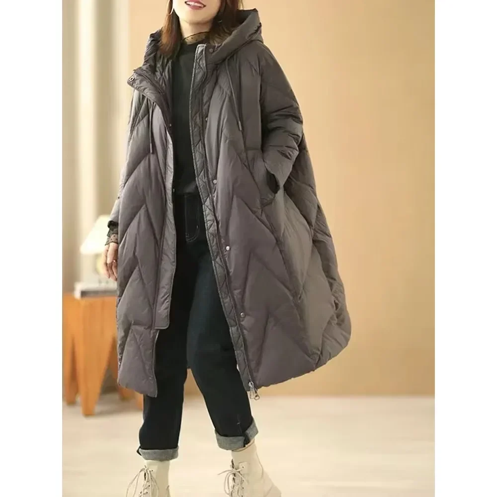 Lady Loose Long Coat White Duc – Puffer Jacket Women Down Bewertung und Preis