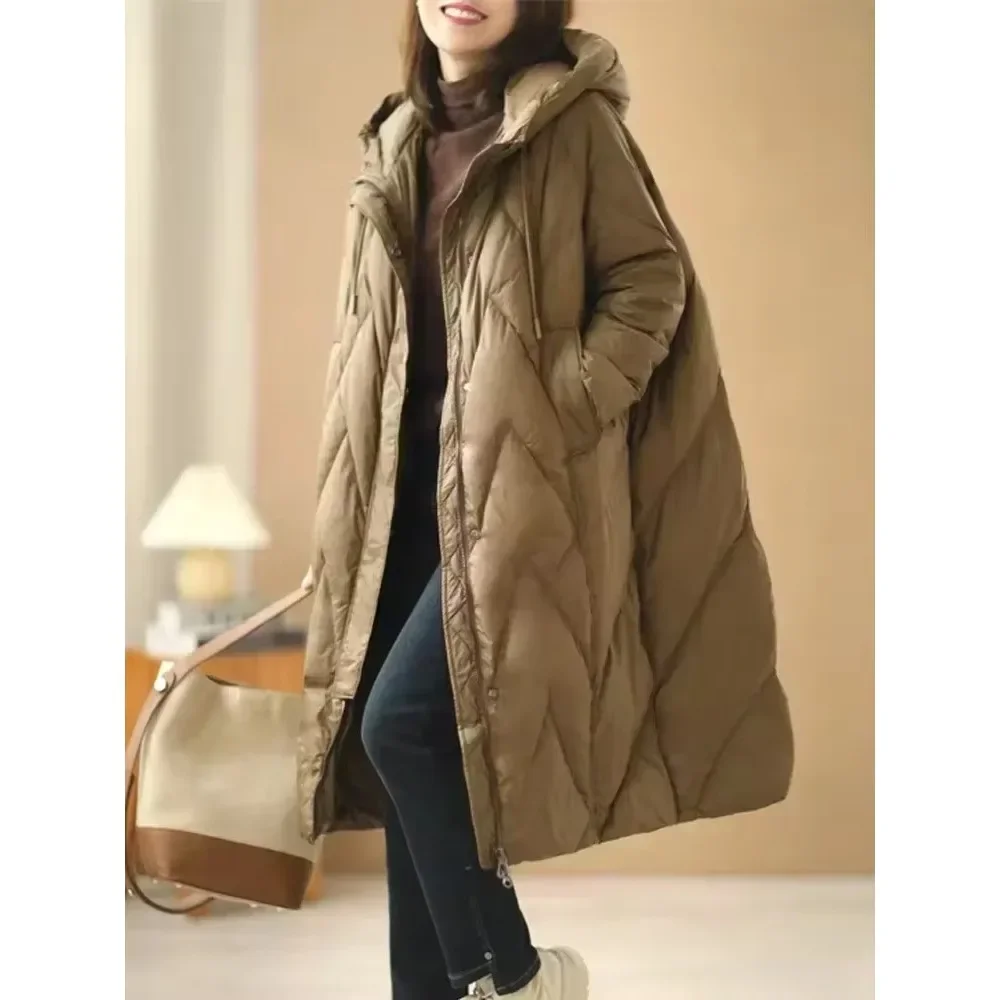 Lady Loose Long Coat White Duc – Puffer Jacket Women Down Bewertung und Preis